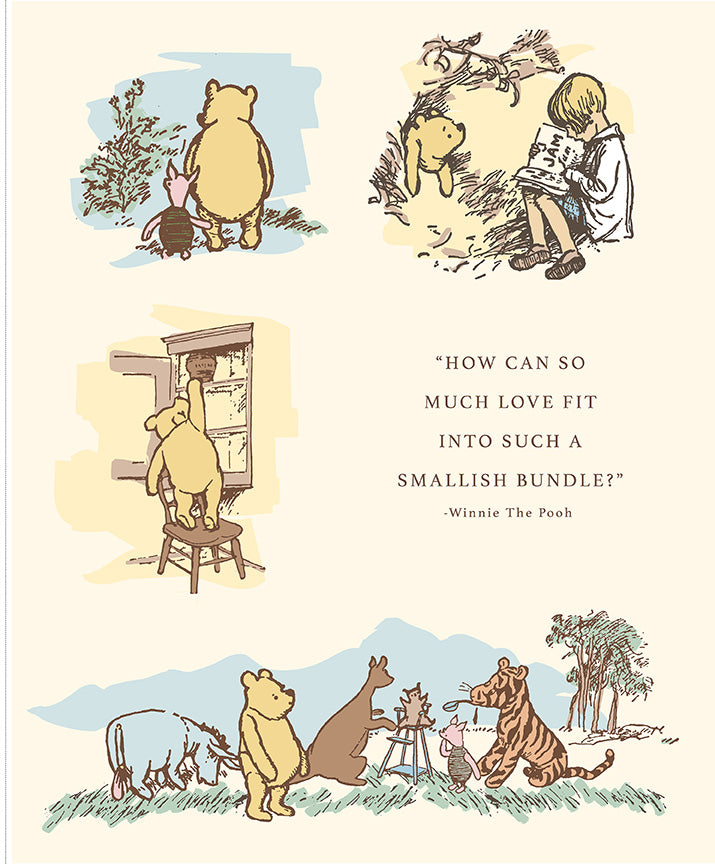 Winnie the Pooh Baby Panel by Echo Park Paper Co