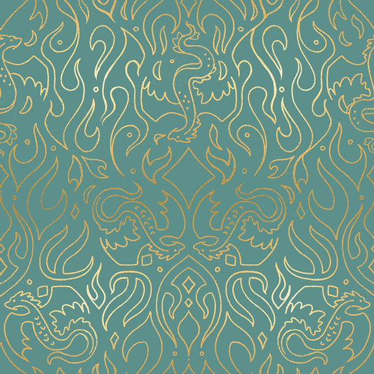 Fireglow by Sarah Watts - RS2137 Watercress Metallic