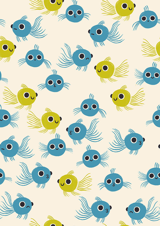 Animal Animal by Ruby Star Society - 5165 Goldfish Vintage Blue