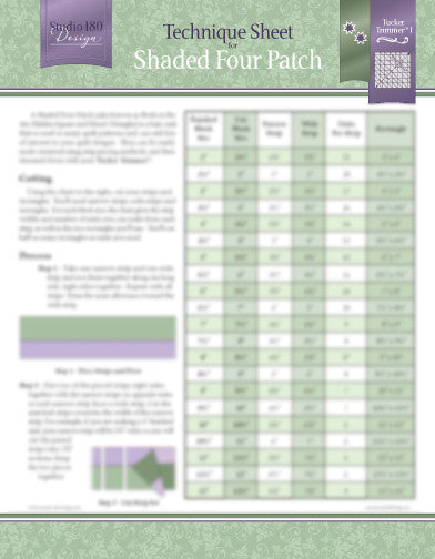 Shaded Four Patch Technique Sheet