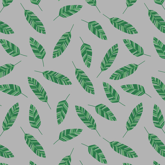 Kitties in the Conservatory by Muffin Grayson - Leaves | Gray
