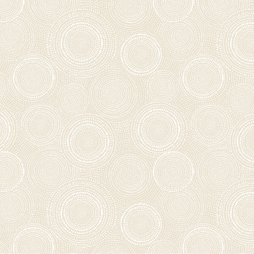 Pattern of concentric circles on a beige background