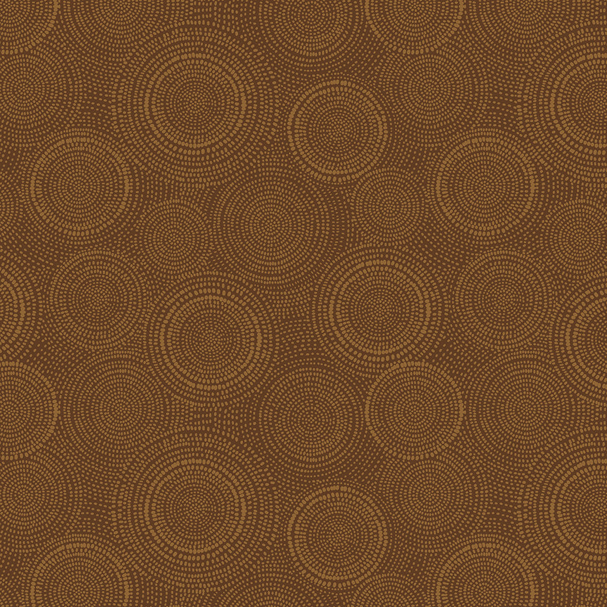 Brown fabric texture with circular pattern