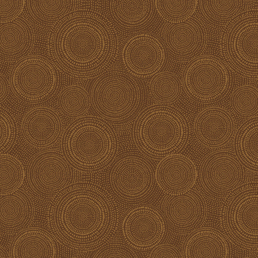 Brown fabric texture with circular pattern