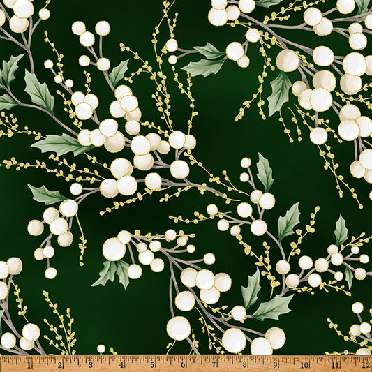 Hoffman Holiday - Christmas Wish - Y7821 - Forest with Gold Metallic