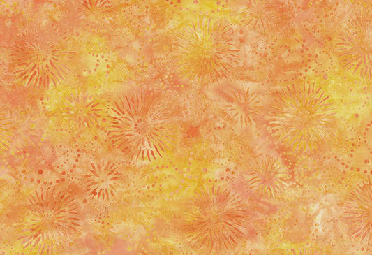 Wilmington Batiks - Flower Burst Orange/Yellow