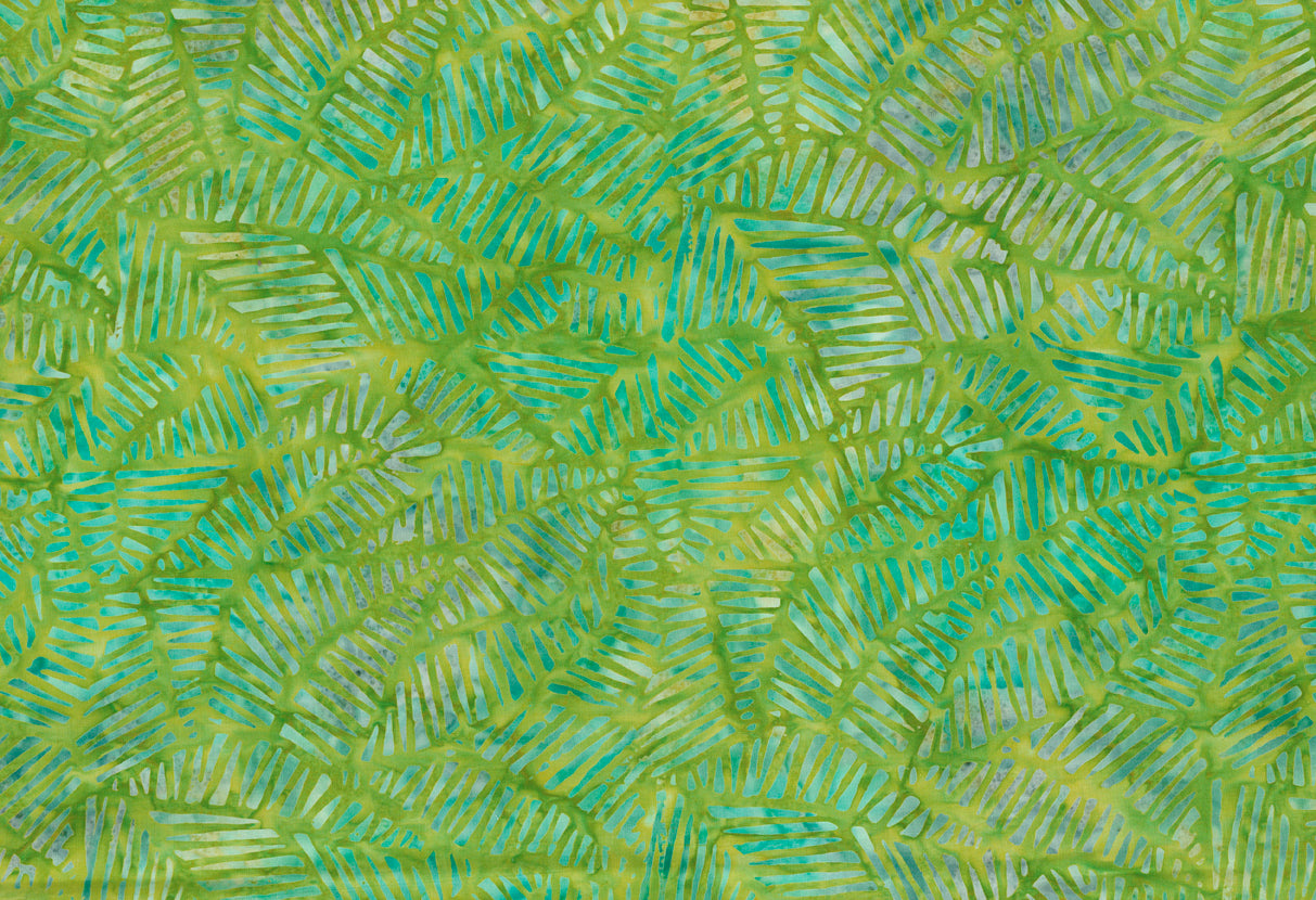 Wilmington Batiks - Stylized Puzzle Lime Green