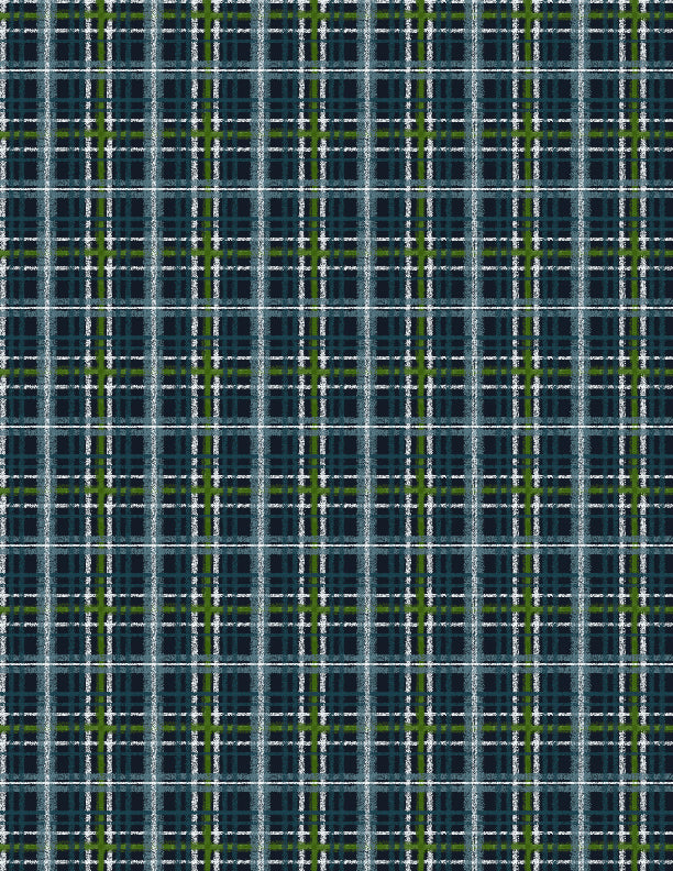 Winter Hollow by Susan Winget for Wilmington Prints - Plaid Navy