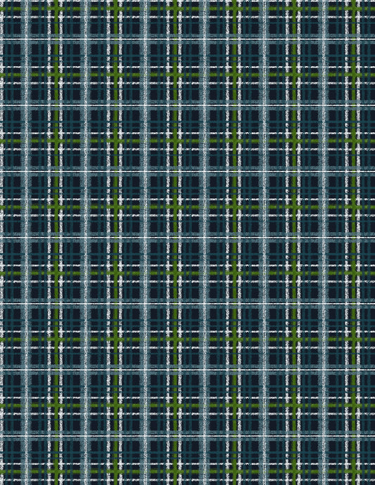 Winter Hollow by Susan Winget for Wilmington Prints - Plaid Navy