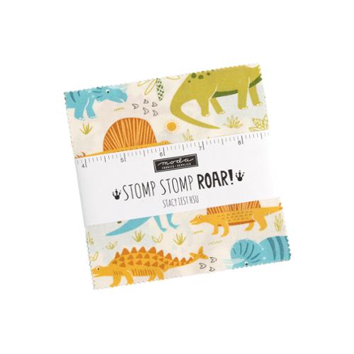 Stomp Stomp Roar by Stacey Iest Hsu for Moda - 5" Squares (Charm Pack)