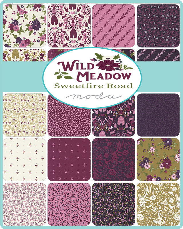 Wild Meadow By Sweetfire Road For Moda- Prune 43132