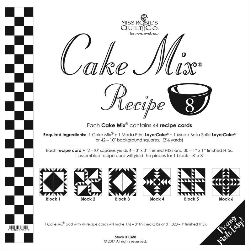 CAKE MIX RECIPE 8 BY MISS ROSIE'S QUILT CO FOR MODA
