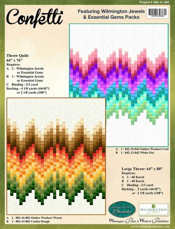 CONFETTI THROW QUILT PATTERN BY WILMINGTON PRINTS
