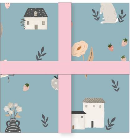 house and home poppie cotton 5" squares small print floral