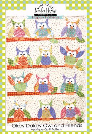 Okey Dokey Owl and Friends Applique Quilt Pattern by Jennifer Heynen Creative Co.