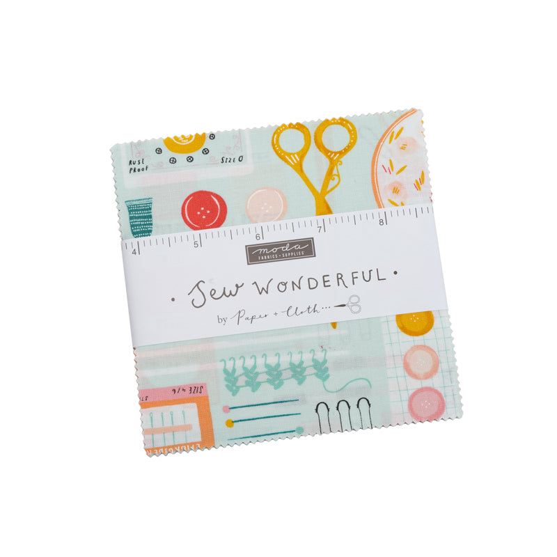 SEW WONDERFUL BY PAPER & CLOTH FOR MODA - 5" SQUARES (Charm Pack)