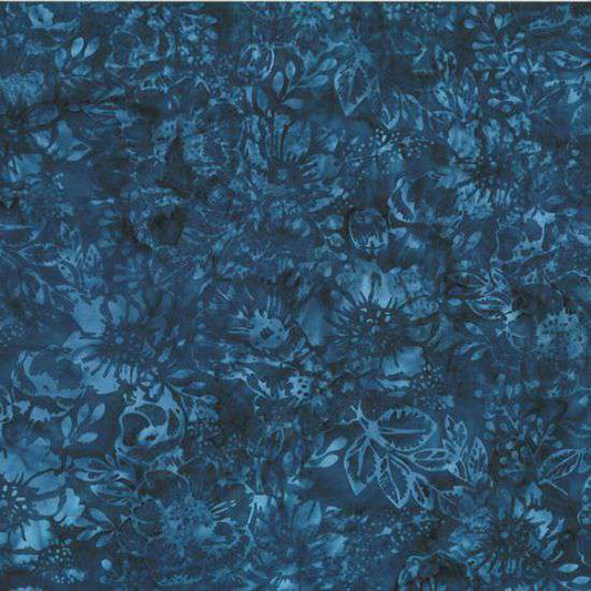 Hoffman Bali Batik - Big Floral Navy