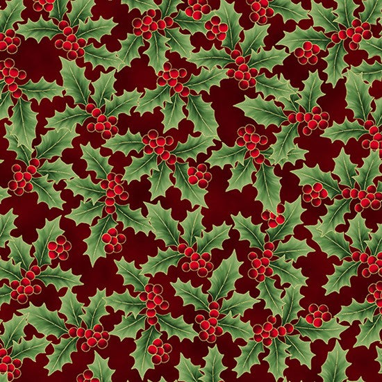 HOFFMAN HOLIDAY WISHES 7770 SCARLET WITH GOLD METALLIC