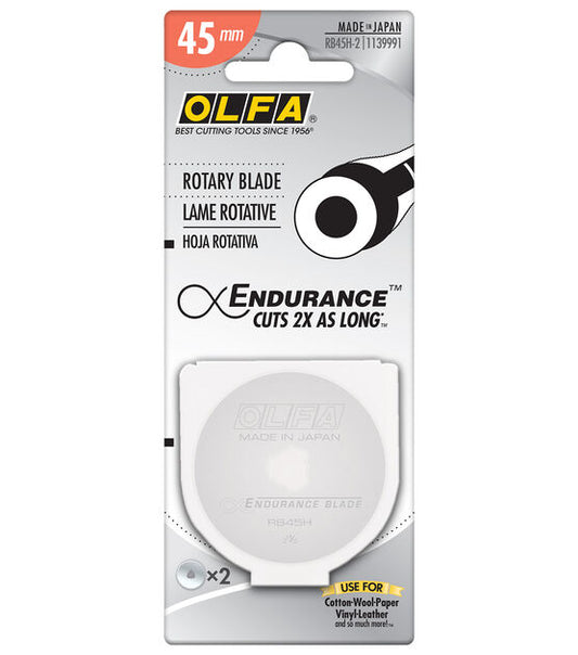 Olfa 45mm Endurance Rotary Blades 2/pkg